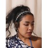 MINACHI Bohemian Beaded Sewn Rice Hair Band with Turquoise Beads, Elastic Cotton Rope, All-Match Face Hair Accessories, Ethnic Style for Women