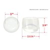 Shepherd Hardware 8612E Leg Tips 1-Inch Inside Diameter Rubber Chair Leg Caps, 24 Pack, Clear