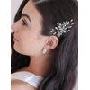 Latious Wedding Bride Crystal Hair Comb Silver Rhinestones Bridal Hair Pieces Vintage Hair Clip Hair Accessories for Women and Girls