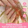 Molain 70 Sheets 2780 Pcs French Manicure Nail Art Stickers, Manicure Strips Stickers 5 Designs Self-Adhesive Nail Tips Guides for Edge Auxiliary DIY Decoration Stencil Tools