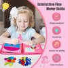 Zaztytoy Busy Board Book Montessori Toy for Toddlers 1-4, Sensory Felt Busy Book, Travel-Friendly Educational Activities Toy for Learning Fine Motor Skills, Girl Christmas Birthday Gifts