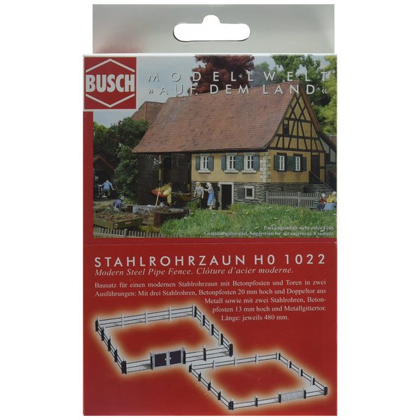 Busch 1022 Modern Steel Tube Fence HO Scenery Scale Model Scenery