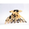 Generic Black tan beige marbled hair claw clip medium fine hair