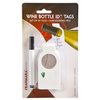 Wine Bottle ID Tags, Double Sided Reusable, Set of 50 with Marking Pen, White