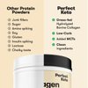 Perfect Keto Collagen Peptides Protein Powder with MCT Oil, Hydrolyzed Collagen, Type I & III Supplement, Gluten Free Grass Fed, Low Carb, Keto Coffee Creamer, Collagen for Women & Men, Salted Caramel