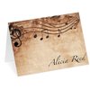 Sheet Music Personalized Note Card Set - 24 Cards with White Envelopes, 4¼ x 5½ Inch Size, Blank Inside, Add a Name, For Music Teacher Gift, Musician Gift…