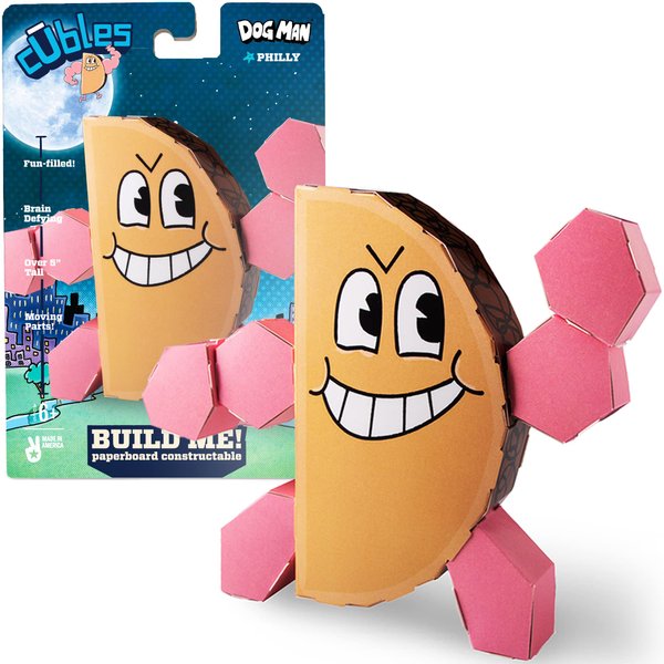 Cubles Toy Building Set, 3D Puzzle Meets Origami Kit, STEM Toys - The Dog Man Series - Philly