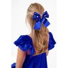 4th of July Hair Bows for Women Silky Satin Blue Bows Red White and Blue Accessories American Flag Star Patriotic Hair Ribbon Bow Clips 4th Of July Hair Accessories Outfits Gifts Party Favors (Blue)