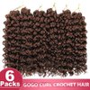 18Inch Gogo Curl Crochet Hair 6Packs Water Wave Synthetic Braiding Hair Extensions GoGo Curl Crotchet Hair for Black Women (18 Inch (Pack of 6), 30#)