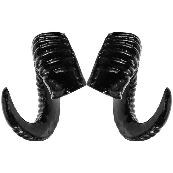 Beaupretty Devil Horn Artificial Sheep Horns Diy Goat Horns Headband Hair Clip Goth Accessories Halloween Cosplay Costume