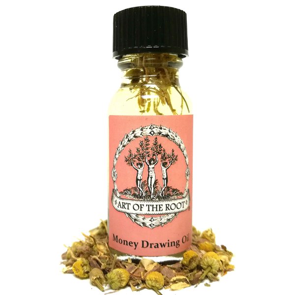 Art of the Root Money Drawing Oil - Handmade with Herbs & Essential Oils for Wealth, Prosperity, Success & Abundance Rituals