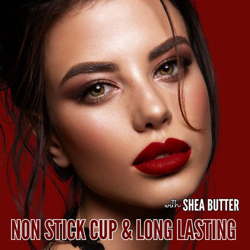 Red Lip Liner and Red Lipstick Matte Long Lasting Kissproof Waterproof Lightweight No Smudge Talc-Free and Paraben-Free Kit