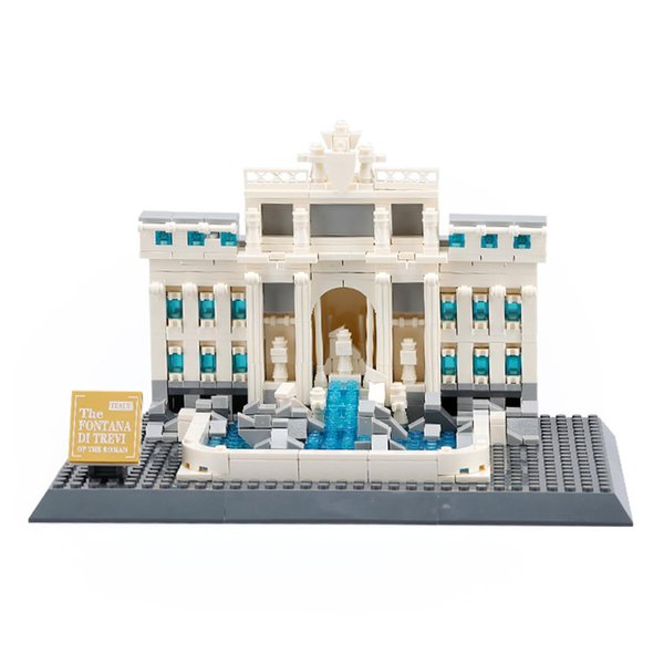 Oichy Trevi Fountain-Rome Building Blocks Set, 667PCS Creative Toy Building Sets Famous Architecture Model Kits Best Gift for Adults and Kids Age 6+