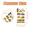 Excavator Temporary Tattoos for Kids,10 Sheets Construction Truck Engineering Vehicle Fake Tattoo Stickers Waterproof Cartoon Car Themed Tattoos for Boys Girls Kids Party Supplies