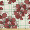 Ambesonne Floral Fabric by The Yard, Japanese Culture Cherry Blossom Coming of The Spring Birth of The Nature, Decorative Fabric for Upholstery and Home Accents, 1 Yard, Cream Pink