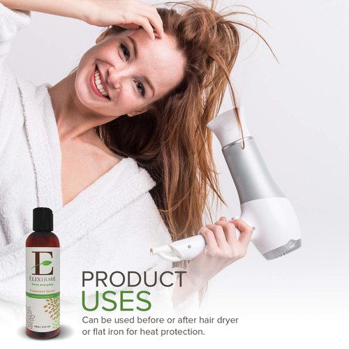 Elixirme-Anti Frizz Hair Treatment Serum For Damaged, Dry, Colored Hair. Add Shine, Protect, Rejuvenate, Strengthen and Restore. Infused with Marula, Avocado and Sweet Almond Oil- 4.oz