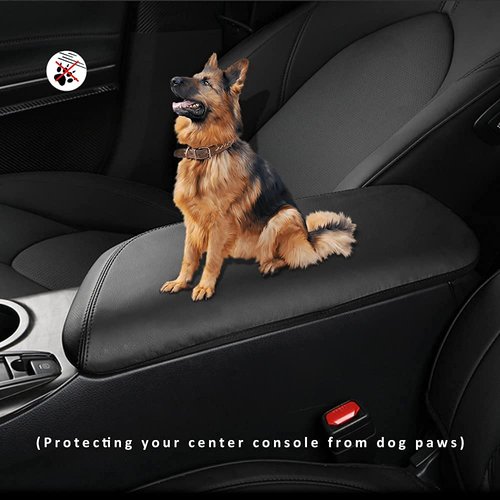 INTGET Car Center Console Armrest Cover for Toyota Camry Accessories 2018-2024 2019 2020 2021 2022 2023 Interior Camry SE/XSE Arm Rest Seat Cover Middle Console Box Lid Protector (New Black Stitches)