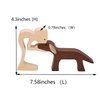 Men and Dog Figurines Wooden Gift Home Décor Accents，Wood Sculpture Puppy and Human Statue Figurine Office Decor Sculpture Model to Remember Friendship Between Dog and People,Eco-Friendly Gifts