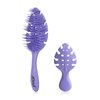 2-Pack Curl Defining Brush for Curly Hair - Flex Scented Detangling Brush - Essential Oil Infused Styling Tool for Wet Dry Thick Natural 3a to 4c Kinky Straight Wavy Hair - Lavender Purple