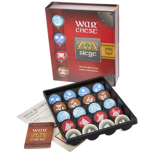 War Chest Siege Expansion - Strategy Board Game, Chess Like Challenge, Abstract, Easy to Learn, 2 to 4 Players, 30 Minute Play Time, for Ages 14 and Up, Alderac Entertainment Group (AEG)