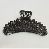 Numblartd Fashion Retro Black Metal Alloy Rhinestone Fancy Hair Claw Jaw Clips Pins - Chic Vintage Hair Catch Barrette Hair Updo Grip Hair Accessories for Women