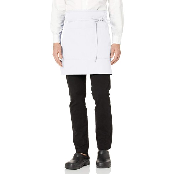 Uncommon Threads unisex adult Two-section Pocket Apron, White, One Size US