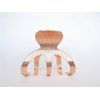 Medium rose gold tone textured metal hair claw clip
