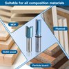 KEENTECH Router Bits, C4 Grade Carbide Tipped Straight Bit for General Routing, Industrial Grade Cutting Tools for Woodworking (1/2 Inch Shank x 1/4 Inch Diameter x 3/4 Inch Depth, KT01020408)
