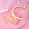 Hanaive 3 Pcs Bachelorette Party Bride Kit Decorations Pearl Bride Headband Bridal Veil Letter Rhinestone Bride Earrings for Women Wedding Bridal Shower Gift Favors Bride Accessories Outfit
