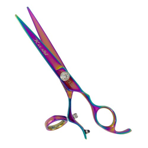 Kashi Professional Swivel Rotating Thumb Styling Barber Shears 6.5" Japanese Cobalt Steel