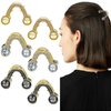 6 Pcs High Ponytail Claw Clips Rhinestone Small Hair Claw Clips Geometric V-Shaped Triangle Hair Barrettes Crystal Hair Jaw Clips Decorative Accessories for Women Girls