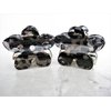 Small mini black lacy flower hair claw clip with crystals (Crystal choice: No crystal)