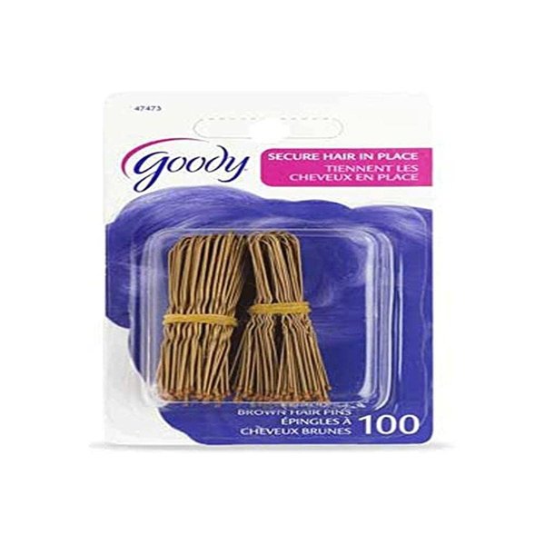 GOODY Hair Pins, Brown, 100 Count