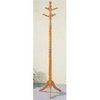 The Furniture Cove Man CAVE Twist Style Oak Finish Wood Coat & Hat Rack Stand