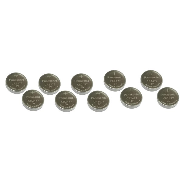 Panasonic 1 Box (10 Individual Packaging Batteries) CR2477 Lithium 3 V Coin Cell Batteries
