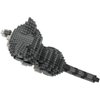 Larcele Cat Mini Building Blocks Animal Set, DIY Micro 3D Building Toy Bricks,1300 Pieces KLJM-05(Grey and White Cat)