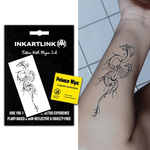 INKARTLINK Semi Permanent Tattoos, realistic temporary tattoos, snake tattoos for cool boys and girls, waterproof and non-reflective, exquisite packaging, unique design(Snake 5)