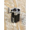 Prestige Import Group Cyclone Wind Resistant Triple Torch Cigar Lighter with Punch Cutter - Color: Chrome with Black