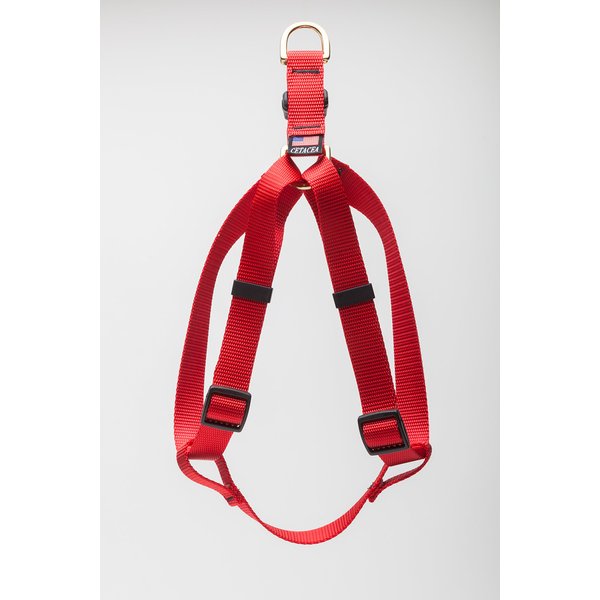 Cetacea Step-in Pet/Dog Harness - Webbing Width 3/4" Distance Around Torso 18" - 28" - Medium - Red