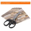 MECCANIXITY Dollhouse Floorboards 4 x 4 Inch Gray Rectangle Dollhouse Wallpaper and Flooring for Dollhouse Accessories 2 Pcs