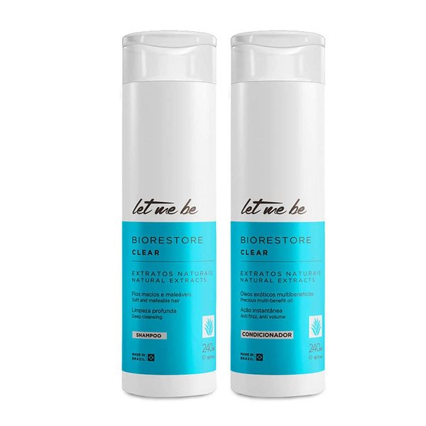 Let Me Be | Biorestore Clear Duo | Shampoo & Conditioner | Anti Frizz, Anti Volume | (2x) 240 ml / 8.1 fl.oz.