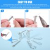 122Pcs Cotter Pin Hair Pin Clevis Pin Assortment Kit,R Clips Retaining Hair Pins Assortment, Including Single Hole Clevis Pin&Split Cotter Pin&R Clip Hitch Pin for Trailer Latch, Zinc-Plated