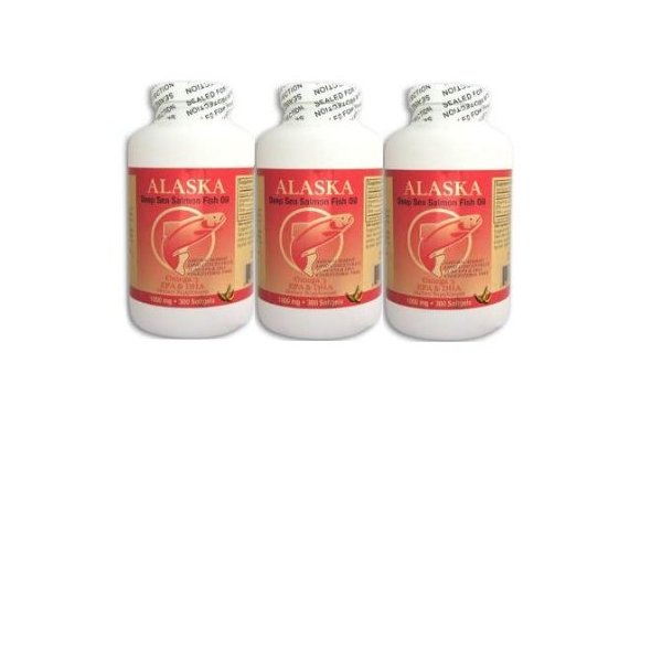 NCB Alaska Deep Sea Fish Oil Omega-3 1000 mg Epa Dha 300 Capsules (Pack of 3)
