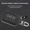 Car Key Fob Case for Replacing Old Key Fob Cover,Genuine Leather Car Key Case Holder with Key Ring & Keychain (Black)