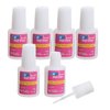 6PCS Brush on Nail Glue for Acrylic Nail Tips, Long Lasting Nail Glue Adhesive Super Bond (10g/pc)