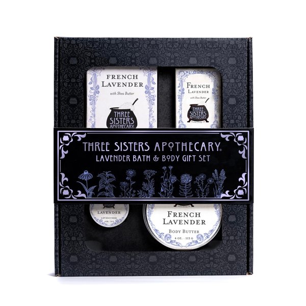 Three Sisters Bath & Body Boxed Gift Set (French Lavender)
