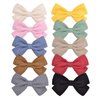 MOODKEY 10PCS 3.7 In Bows Hair Clips for Girls Hair Bows Fully-Lined Alligator Hairpins Pigtail Hair Barrettes Hair Accessories for Girls Toddlers Women
