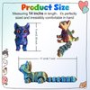 ATESSON 3D Printed Cat,3D Printed Animals,3D Printed Toys Flexible Joints 6.7" Animals 3D Model,Home Office Classroom Decor Executive Desk Fidget Spinner Toys,1 Piece (Green Blue)