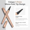 Eyebrow Pencil,Dark Brown 4-Point Micro-Fork Tip Eyebrow Pen,Smudge-Proof Portable Microblading Eyebrow Pencil,Eye Makeup Long-Lasting Waterproof To Create Exquisite Natural Eyebrow Hair for Women