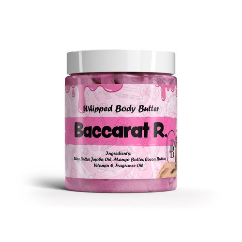 Jersey Botanical - Baccarat Rogue Type Whipped Body Butter 8oz. With Shea Butter Mango Butter Cocoa Butter Creamy Natural Smooth Long-lasting Intense Moisturizer